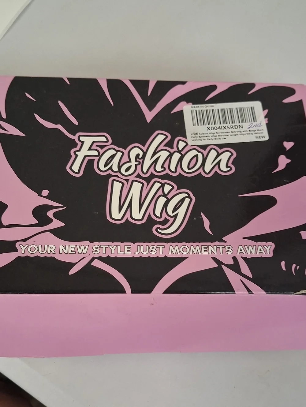 NWT Auburn Wigs for Women Bob Wig with Bangs Short Wavy Curly Hair14Inch Ombre
